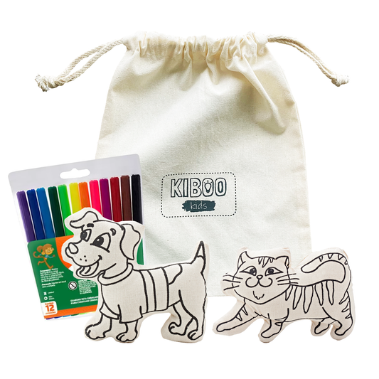 Kit Bonecos para Pintar -  Cão e Gato - Kiboo Pets