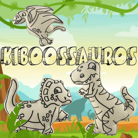 Trio de Dinossauros para Pintar e Brincar - Kiboossauros